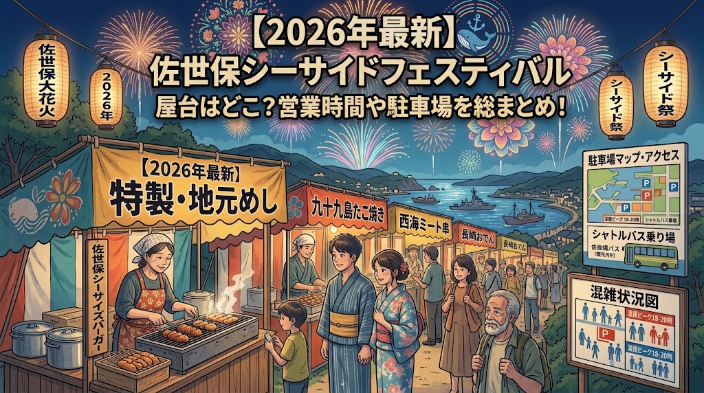 佐世保シーサイドフェスティバル2026｜屋台はどこ？営業時間や駐車場についても詳しく！