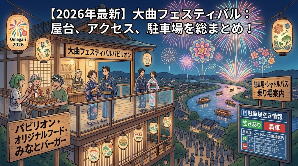 大曲の花火2026｜屋台の出店場所は？営業時間や駐車場・混雑状況について！
